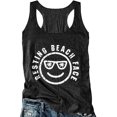thumbnail image 1 of YourTops Women Resting Beach Face Tank Top (XL, Dark Grey), 1 of 2