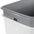 thumbnail image 4 of Sterilite Poubelle rectangulaire à pédale de 10 L, petite poubelle en plastique, ouverture mains libres, idéale pour la salle de bain, blanc, 4 of 8
