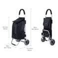thumbnail image 4 of Chariot de course de luxe à 1 compartiment Mainstays avec cadre en aluminium, chariots, chariot utilitaire pliable et chariot d'épicerie pliable avec sac en polyester, 4 of 7