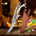 thumbnail image 3 of Kitchen Knife Set with Scissor,Stainless Steel Kitchen Shear and Professional Butcher Knife Hammered Non Stick Blade Cooking Tool, 3 of 6