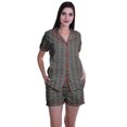 thumbnail image 1 of Moomaya Pyjama pour Femmes Imprimé, Ensemble Deux Pièces à Col Cranté avec Short, 1 of 6