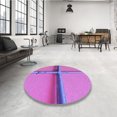 thumbnail image 4 of Ahgly Company Tapis d'Intérieur Lavables en Machine, Ronds, Héliotropes, Violets, 7' Ronds, 4 of 7