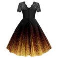 thumbnail image 3 of Babysbule Robe pour Femmes Liquidation Femmes Décontractée Sans Manches à Rayures Robe Débardeur Midi Col Licou Robe Froncée Taille à Nouer T-Shirt Robe d'Été, 3 of 5