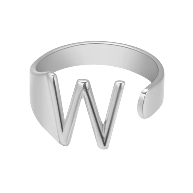 EGNMCR Rings Fashion Couple Ring Twenty Six English Letter Open Ring Couple Jewelry Letter ring