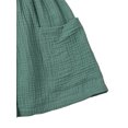 thumbnail image 4 of Gupgi Robe à Manches Volantes pour Filles Couleur Unie Col Rond Robes à Simple Boutonnage, 4 of 9