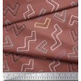 thumbnail image 2 of Soimoi Brown Poly Georgette Fabric Alphabet Text Printed Craft Fabric by the Yard 42 Inch Wide, 2 of 3