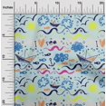 thumbnail image 2 of oneOone Cotton Poplin Sky Blue Fabric Ocean Life Craft Projects Decor Fabric Printed By The Yard 42 Inch Wide, 2 of 5