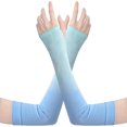 thumbnail image 1 of Dalazy Protection Rafraîchissante pour Manches de Bras, Dégradé de Protection Solaire pour Hommes et Femmes, Volleyball Cyclisme Bleu Vert Dégradé 1Ensemble, 1 of 6