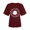 thumbnail image 4 of Babysbule Liquidation de Hauts pour Femmes T-shirt à Col Rond Imprimé à Manches Courtes de Mode pour Femmes Chemise Décontractée Ample Hauts, 4 of 6