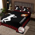 thumbnail image 2 of Baseball Quilt Set Baseball Bat Bedspread Set Twin,European Sports Ball Coverlet Set Hobby Activity Player Quilted,Competitive Game Room Decor, 2 of 3