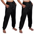 thumbnail image 2 of FAIWAD Womens Cinch Bottom Sweatpants 2PC High Waisted Drawstring Fleece Baggy Jogger Workout Trousers, 2 of 7