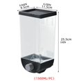 thumbnail image 3 of 1PC Blue Juice Cereal Dispenser Countertop Cereal Containers Storage 1.5L /1LOrganization And Storage Containers For Kitchen Dry Food Dispenser For Rice Grains Snack Oatmeal Pet Food Black, 3 of 6