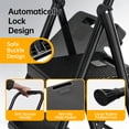 thumbnail image 4 of PhiloDeco 3 Step Ladder , 450lbs Folding Tread Stool with Auto-Lock, Ultra-Thin Portable, Iron ladders for home, office.Rustproof & Multi-Purpose, Fold ladders,No Assembly Needed, 4 of 8