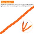 thumbnail image 3 of Unique Bargains Twisted Cloth Covered Wire 3 Core 18AWG 5m/16.4ft,Electrical Cable,Orange, 3 of 5