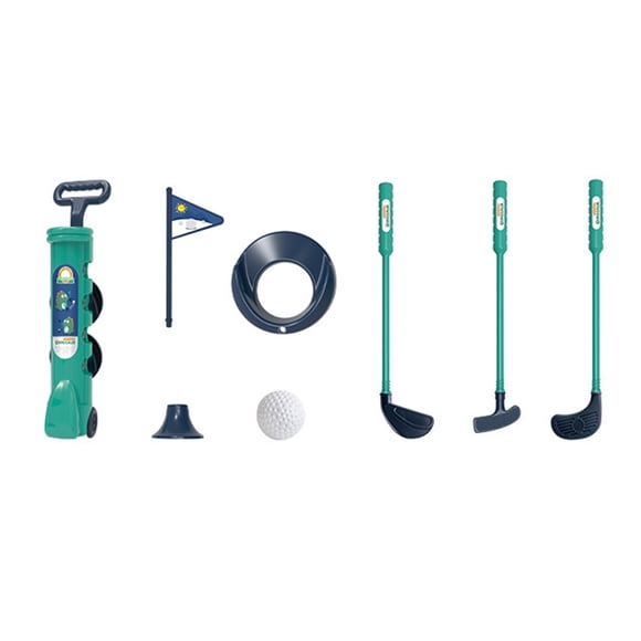 Yhmxh Jouets pour Tout-Petits pour Nouveau-Nés de 3+ Mois Ensemble de Golf pour Enfant Portable à Tirer comme une Valise Comprend 3 Bâtons 4 Balles Jeu Extérieur Développe la Coordination Matériaux Durables pour Parcs Cour Arrière Voyage