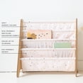 thumbnail image 4 of 3 Sprouts Recycled Fabric Kids Book Rack Storage Bookshelf Organizer in Pale Pink Terrazzo for Ages 3+, 4 of 15