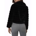 thumbnail image 3 of INSPIRE CHIC Women's Faux Fur Turn Down Collar Open Front Cropped Fluffy Jacket L Black, 3 of 6