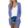 thumbnail image 1 of Pisexur Women's Cardigan Sweaters Lightweight Open Front Cardigan Casual Solid Color Long Sleeve Button Down Loose Fall Cardigans, 1 of 5