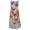thumbnail image 5 of SMihono Robes d'Été Bohémiennes pour Femmes Grande Taille Mode Décontractée Sexy Col Carré Imprimé Robes d'Été Sans Manches Robe Pull, 5 of 5