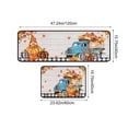 thumbnail image 2 of RKSTN Polyester Holiday Mats Fall Pumpkin Maple Leaf Floor Mat Two Piece Set Halloween Thanksgiving Decorative Floor Mat Bathroom Kitchen Mat Porch Carpet Long Strip Foot Mat Entrance Mat, 2 of 5
