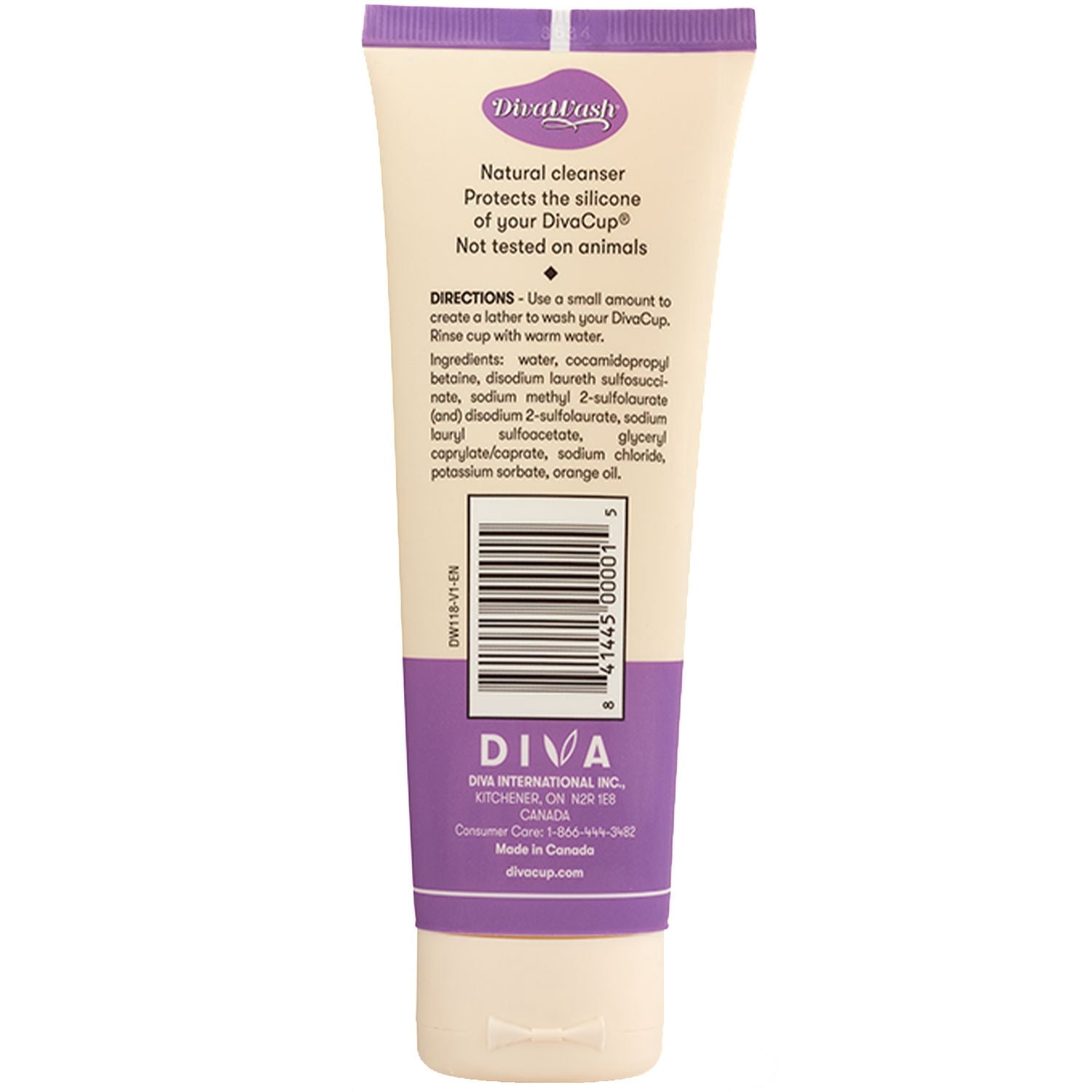 DIVA Wash Nettoyant pour Coupe et Disque Menstruels 118 ML