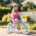 thumbnail image 2 of Costway Vélo pour Enfants 16 Pouces Bicyclette Ajustable pour Tout-Petit avec Roues Stabilisatrices pour Fille de 4 à 7 Ans Bleu, 2 of 10