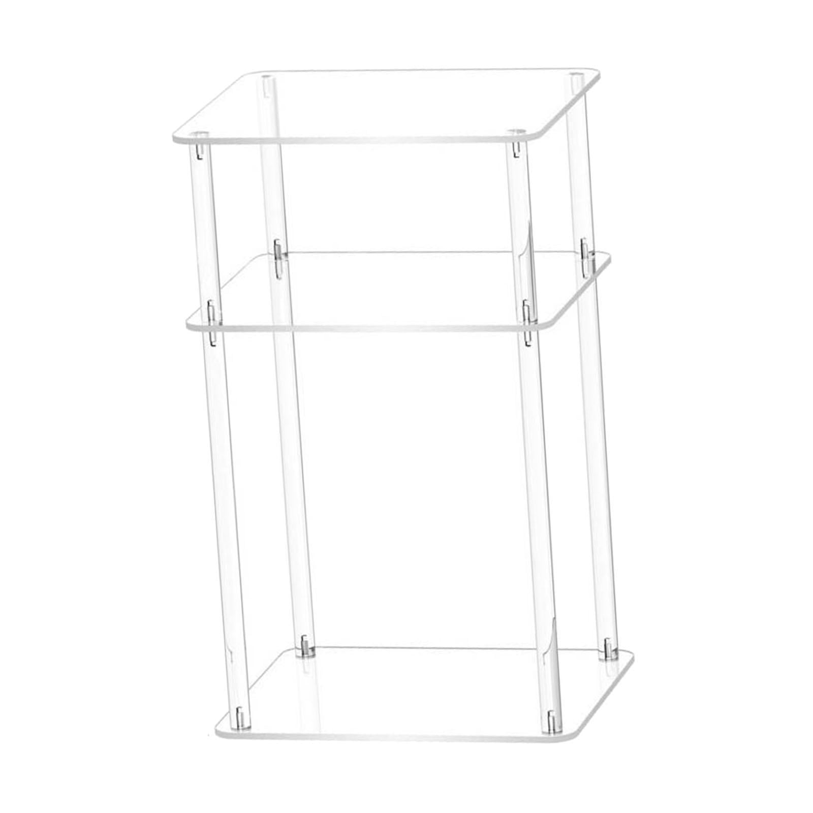 jesticaly Clear NightStand Table Narrow Bedside Table Table Living Room 3 Tier End for