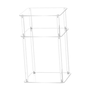 jesticaly Clear NightStand Table Narrow Bedside Table Table Living Room 3 Tier End for