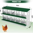 thumbnail image 2 of Chicken Nesting Box, 10 Compartment Metal Chicken Nesting Boxes for Chicken Coop, Easy Egg Collection, Easy Cleaning, Chicken Laying Boxes for Hens, Green, 2 of 7