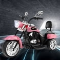 thumbnail image 3 of Gymax 6V Kids Ride On Chopper Motorcycle 3 Wheel Trike with Headlight Pink, 3 of 8