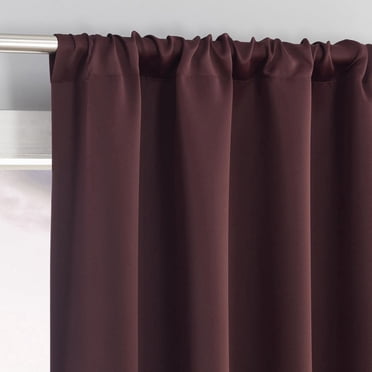 Sun Zero Laredo 2-Pack 100% Blackout Rod Pocket Window Curtains Panel Pair