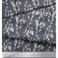 thumbnail image 2 of Soimoi Polyester Crepe Fabric Leaves & Floral Block Decor Fabric Printed Yard 42 Inch Wide, 2 of 3