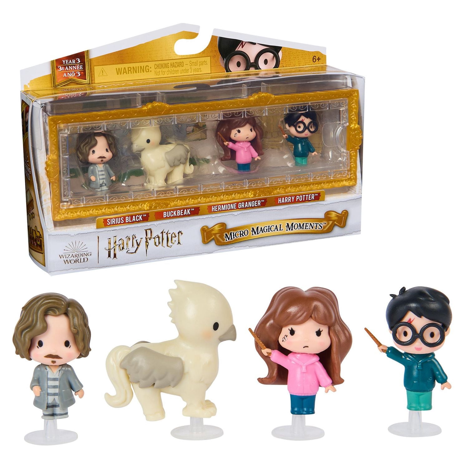 Coffret cadeau Micro Magical Moments, scène de sauvetage du film Harry Potter et le Prisonnier d'Azkaban, avec 4 mini-figurines et coffret d'exposition, jouets pour enfants à partir de 6 ans