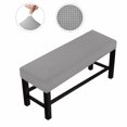 thumbnail image 2 of Abbracc Soft Bench Seat Slipcover Cover Rectangle Dedroom Living Room Bench Grey, 2 of 9