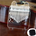 thumbnail image 1 of ruzhgo 17 Key Kalimba Acrylic Piano Transparent Keyboard Instrument Tuner Hammer Gig Bag rabbit, 1 of 6