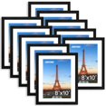 thumbnail image 1 of FIXSMITH 8x10 Picture Frame Set of 10, Photo Frame Bulk with HD Plexiglass, Display Pictures 5x7 with Mat or 8x10 Without Mat Multi Picture Frames Collage for Tabletop or, 1 of 6
