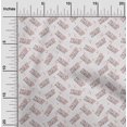 thumbnail image 2 of oneOone Silk Tabby Red Fabric Text Sewing Material Print Fabric By The Yard 42 Inch Wide, 2 of 5