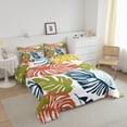 thumbnail image 3 of Erosebridal Tropical Palm Tree Bedding Sets Twin with Comforter, Botanical Plant Leaf Duvet Insert, Reversible 2 Pieces, 3 of 8