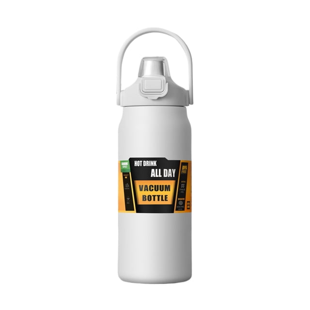 tredstone Gobelet à Paille Rabattable avec Grand Ouverture Léger Écologique Blanc 1500ml