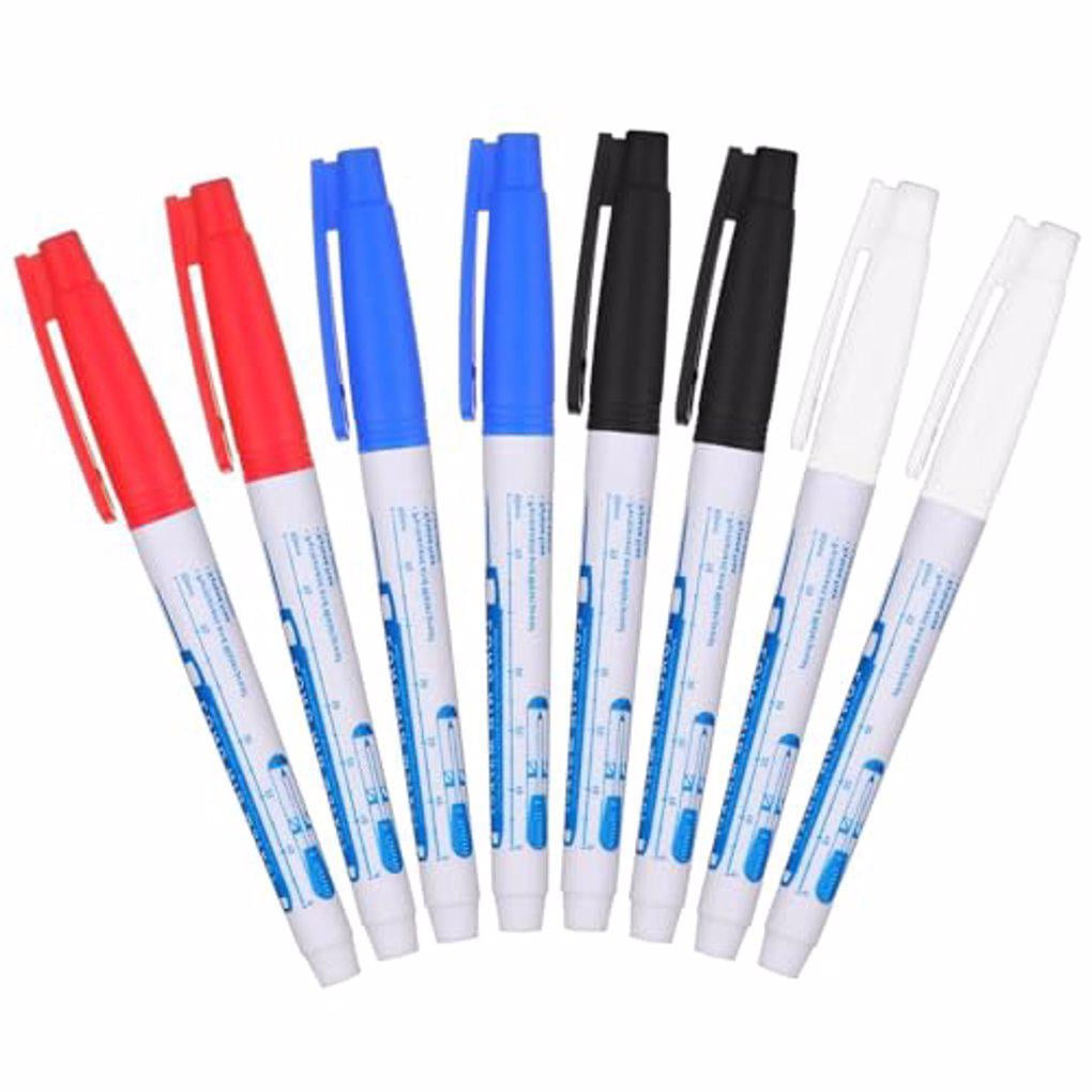 Ruiboury 8pack/lot Multi-purpose Deep Hole Metal Marker Pen For Woodworking Projects Long Head Markers