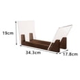 thumbnail image 4 of Esquirla Wood Vinyl Holder with Acrylic Ends Album Display Transparent Vinyl Stand brown, 4 of 8