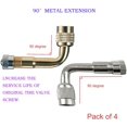 thumbnail image 3 of KEWAYO Adaptateur d'Extension de Valve de Pneu 4 Pcs 90°, Extensions Universelles de Tige de Valve Universelles, Valve de Roue Incurvée en Laiton, 3 of 5