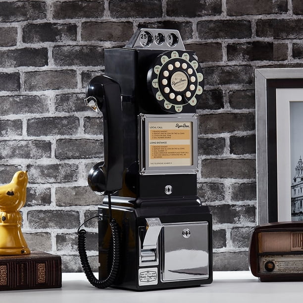 Ryan Bros. American Retro 1950's Payphone with Coin Bank Wall