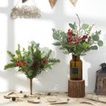 thumbnail image 3 of Artificial Leaf Pick Realistic Fake Greenery Stem Faux Leaf Branch for Christmas, 3 of 6