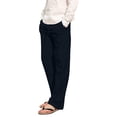 thumbnail image 2 of Mens Casual Linen Pants Loose Fit Elastic Drawstring Waist Straight-Legs Summer Yoga Beach Long Pants, 2 of 5