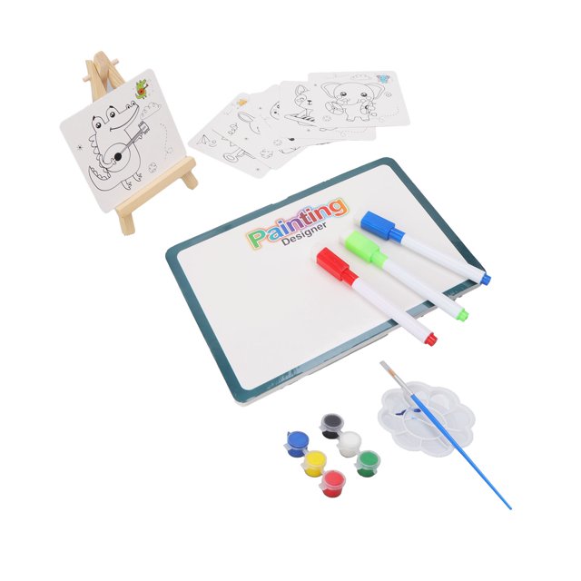 Drawing Gouache Paint Set, Durable Wearable Plastic Composite Wood Kids Gouache Paint Set For Travel