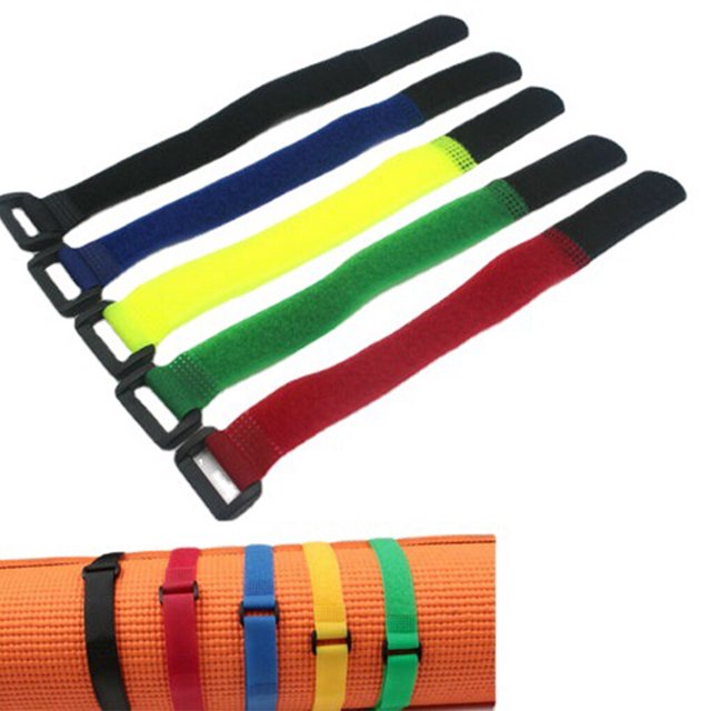 10 Pieces Package Tie Pipe Cable Tent Luggage Adhesive Tent Book Pen Luggage Pack Strap Portable Camping Packaging Storage String Rope Red