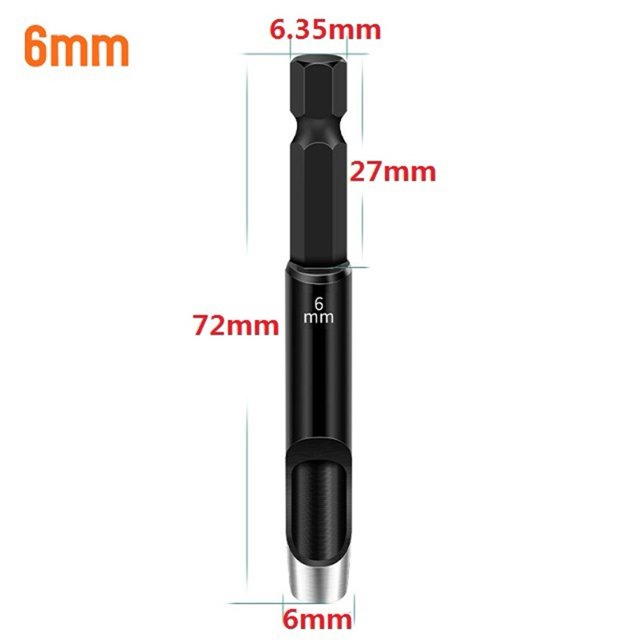 Adaptateur Hexagonal pour Machine Électrique, Punch Creux pour Perceuse, Ceinture en Cuir