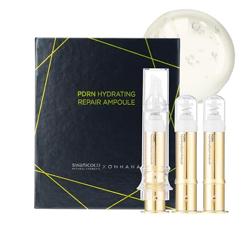 Swanicoco Sérum Ampoule Réparateur Hydratant Puissant Anti-âge pour le Visage et le Cou pour le Retournement de la Peau Régénération de la Peau Cicatrisation des Plaies Soins de la Peau Coréens 15 ml 0,5 Fl Oz