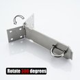 thumbnail image 5 of JQK Door Hasp Latch Lock 5 Inch Stainless Steel Safety Packlock Clasp Brushed Finish 2 Pack DL130-BN-P2, 5 of 5